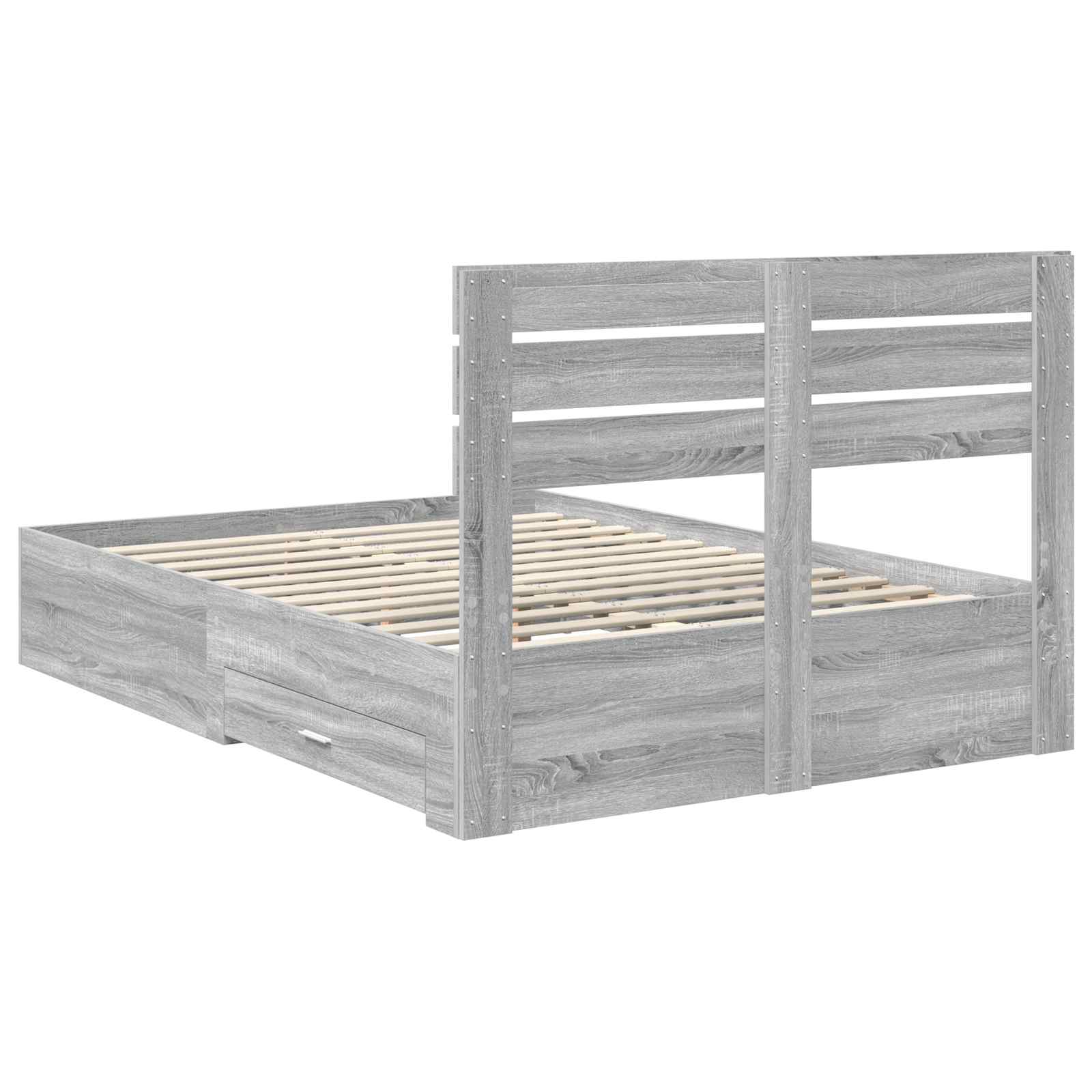 Bedframe met lade met hoofdeinde met opslag Bewerkt hout is nu te koop bij PeponiXL, paradijselijk wonen!