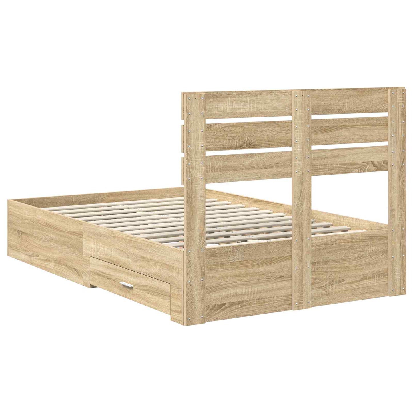 Bedframe met lade met hoofdeinde met opslag Bewerkt hout is nu te koop bij PeponiXL, paradijselijk wonen!