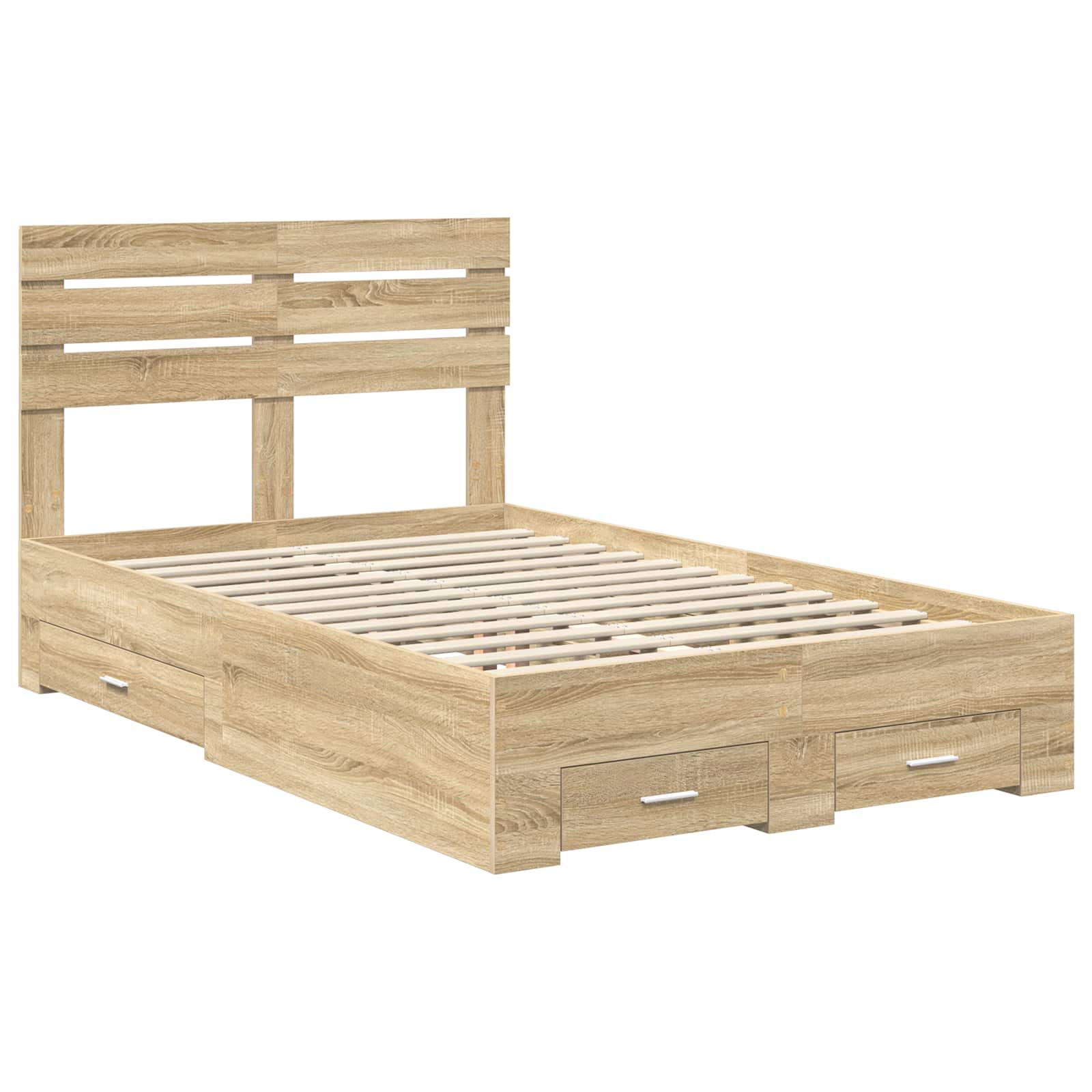 Bedframe met lade met hoofdeinde met opslag Bewerkt hout is nu te koop bij PeponiXL, paradijselijk wonen!