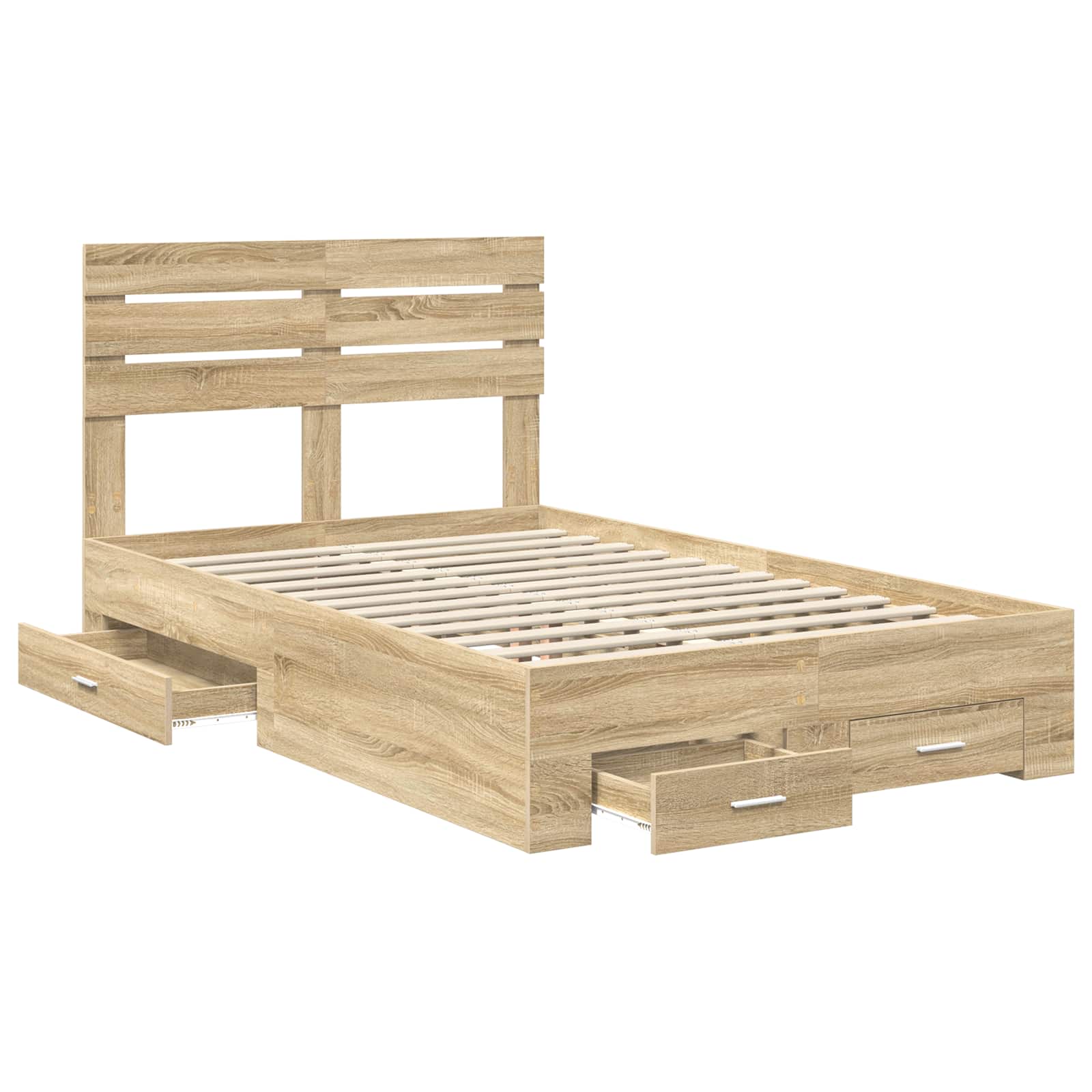 Bedframe met lade met hoofdeinde met opslag Bewerkt hout is nu te koop bij PeponiXL, paradijselijk wonen!