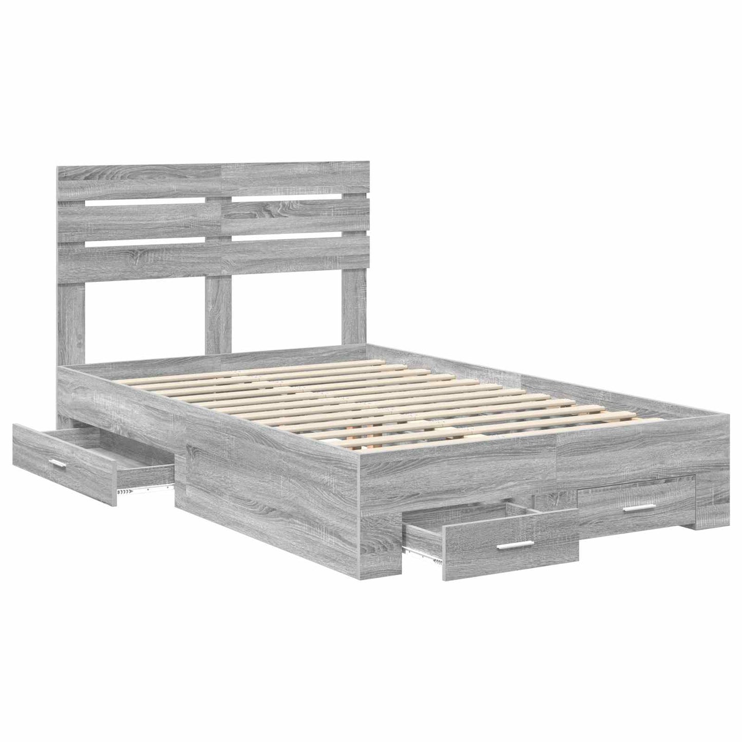 Bedframe met lade met hoofdeinde met opslag Bewerkt hout is nu te koop bij PeponiXL, paradijselijk wonen!