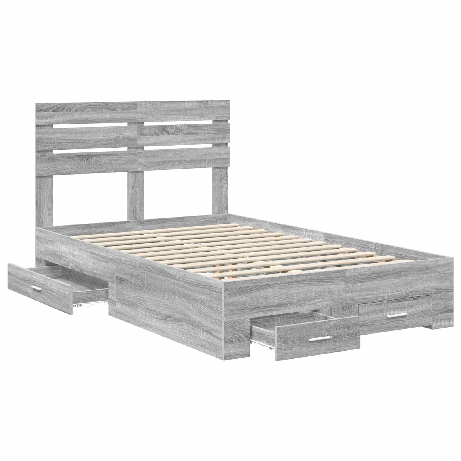 Bedframe met lade met hoofdeinde met opslag Bewerkt hout is nu te koop bij PeponiXL, paradijselijk wonen!