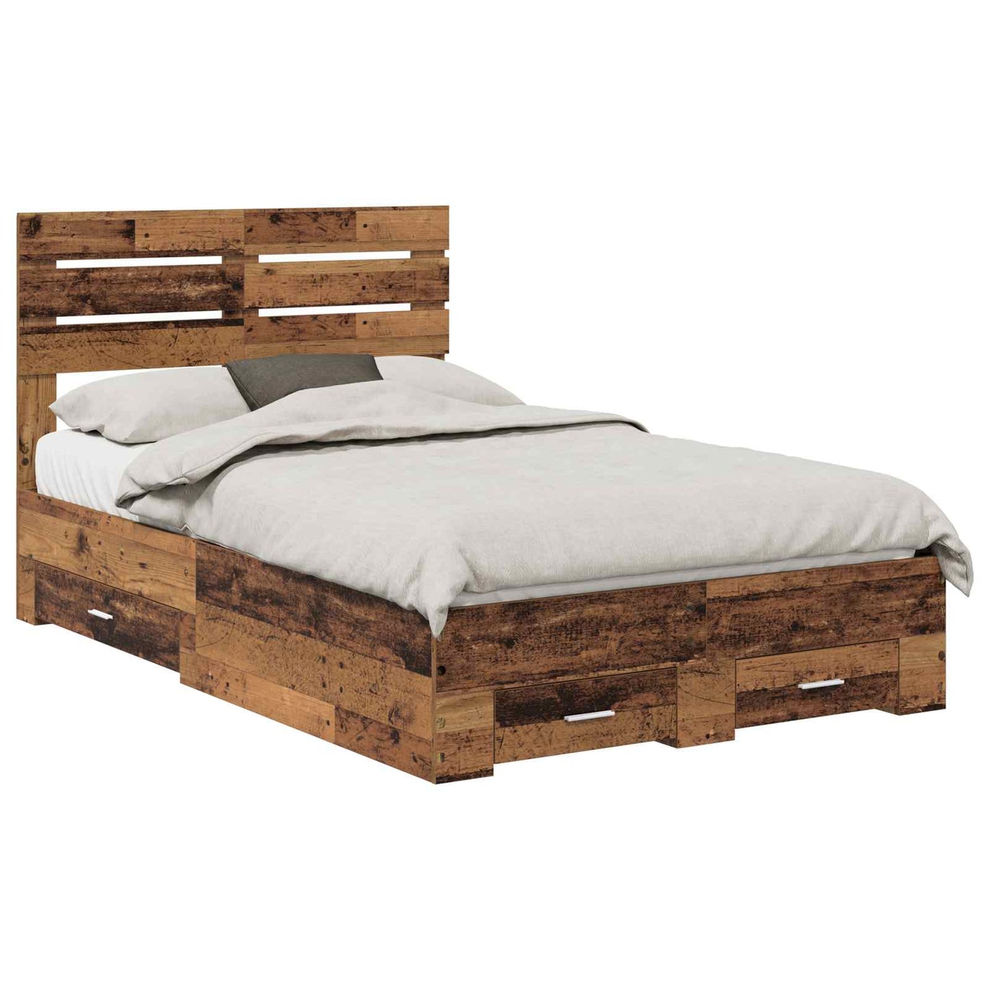 Bedframe met lade met hoofdeinde met opslag Bewerkt hout is nu te koop bij PeponiXL, paradijselijk wonen!