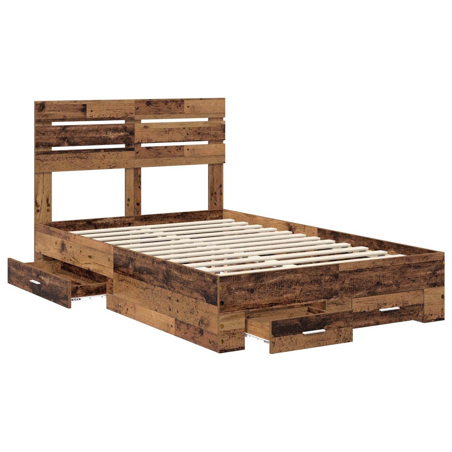 Bedframe met lade met hoofdeinde met opslag Bewerkt hout is nu te koop bij PeponiXL, paradijselijk wonen!
