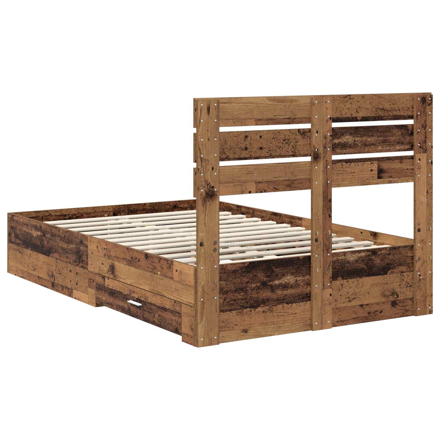 Bedframe met lade met hoofdeinde met opslag Bewerkt hout is nu te koop bij PeponiXL, paradijselijk wonen!