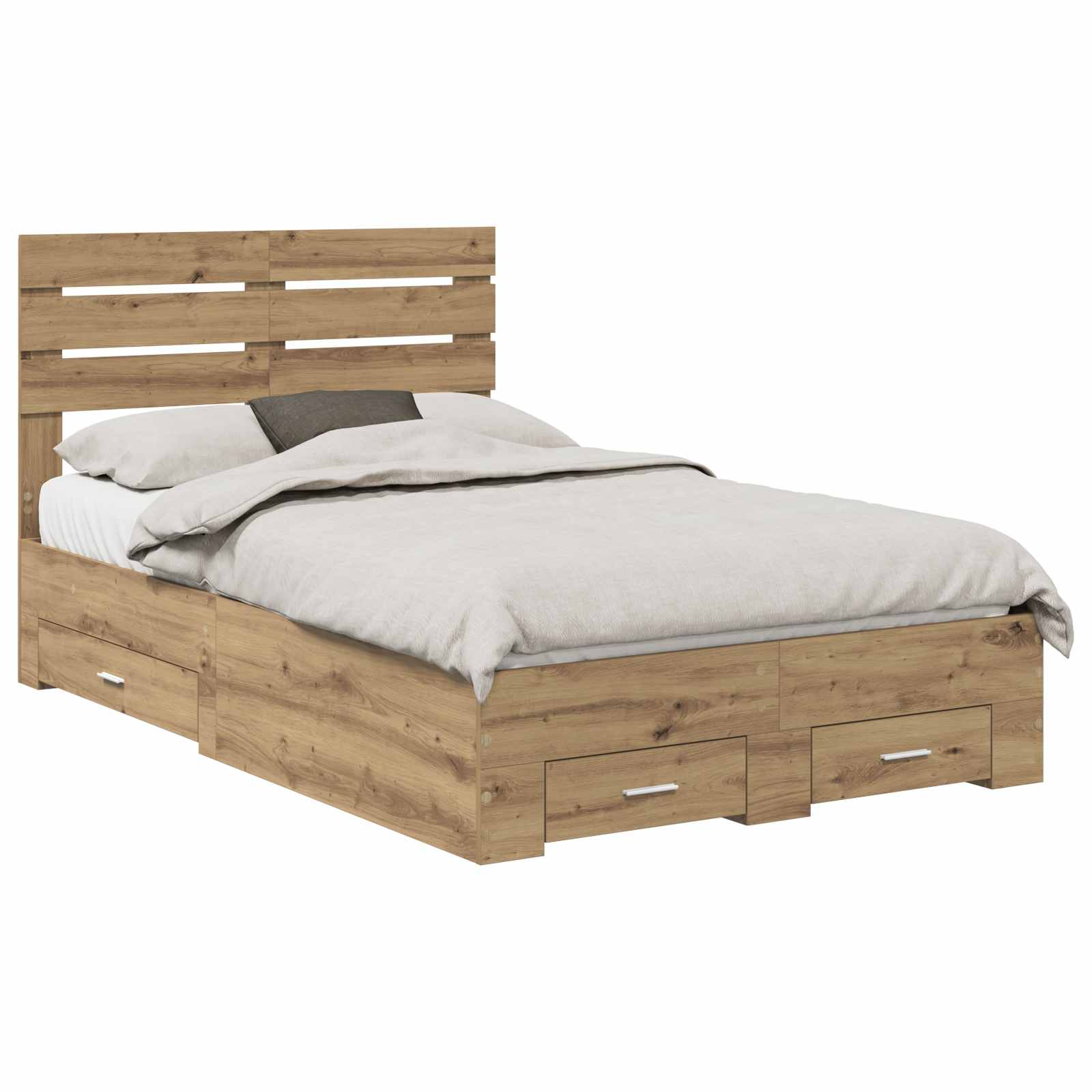 Bedframe met lade met hoofdeinde met opslag Bewerkt hout is nu te koop bij PeponiXL, paradijselijk wonen!