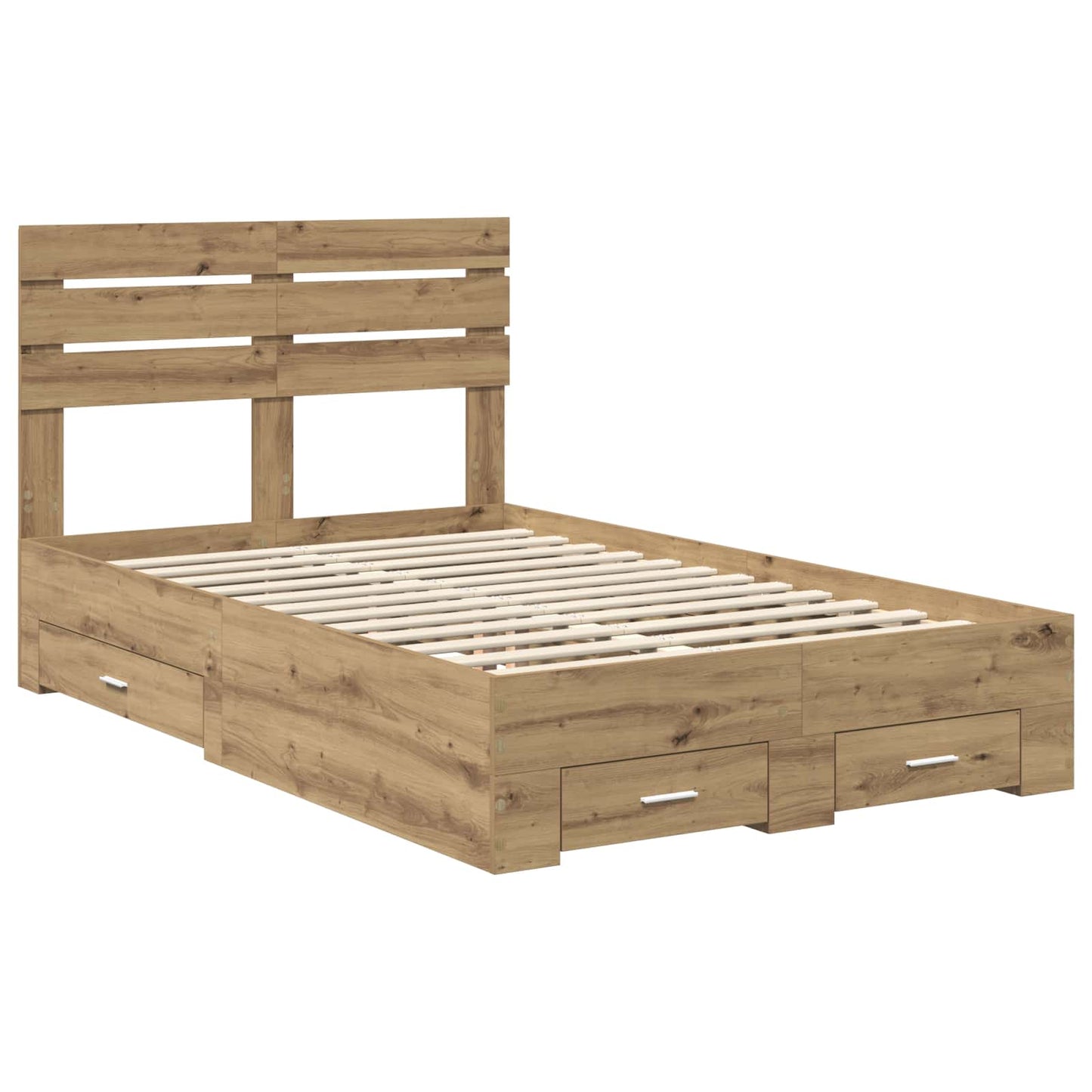 Bedframe met lade met hoofdeinde met opslag Bewerkt hout is nu te koop bij PeponiXL, paradijselijk wonen!
