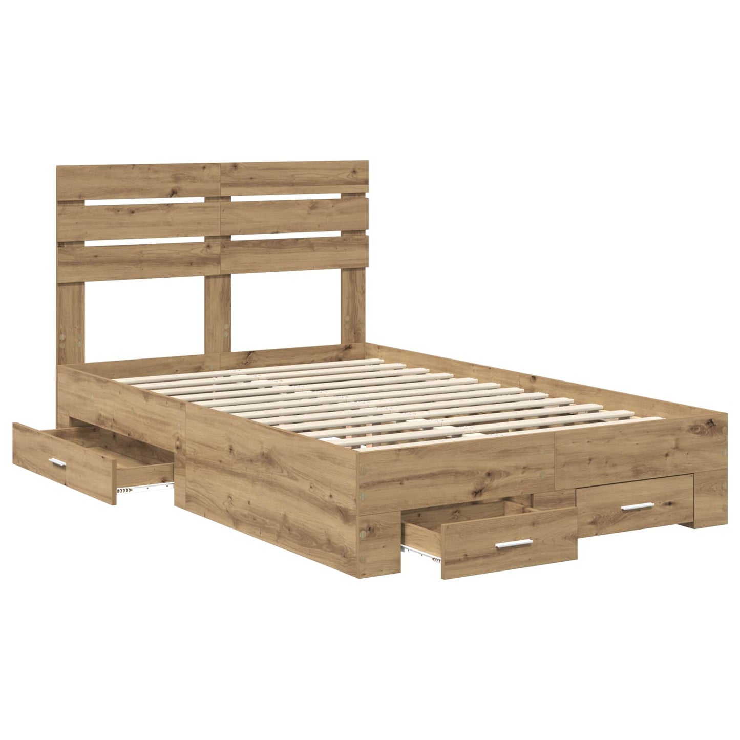 Bedframe met lade met hoofdeinde met opslag Bewerkt hout is nu te koop bij PeponiXL, paradijselijk wonen!