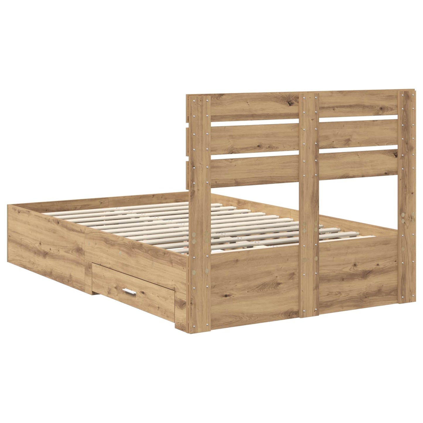 Bedframe met lade met hoofdeinde met opslag Bewerkt hout is nu te koop bij PeponiXL, paradijselijk wonen!