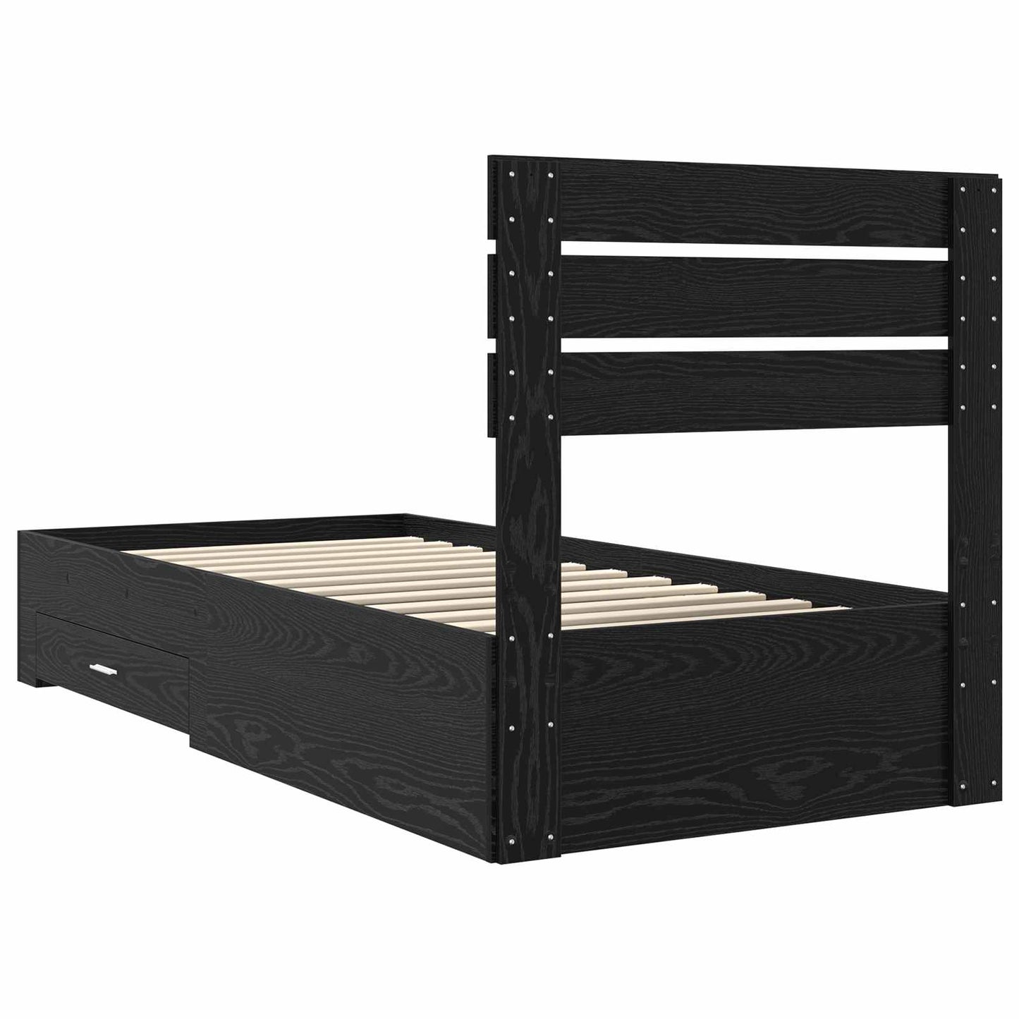 Bedframe met lade met hoofdeinde met opslag Bewerkt hout is nu te koop bij PeponiXL, paradijselijk wonen!