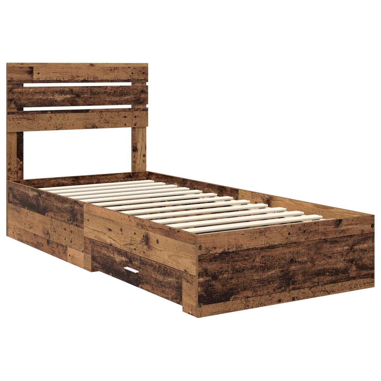 Bedframe met lade met hoofdeinde met opslag Bewerkt hout is nu te koop bij PeponiXL, paradijselijk wonen!