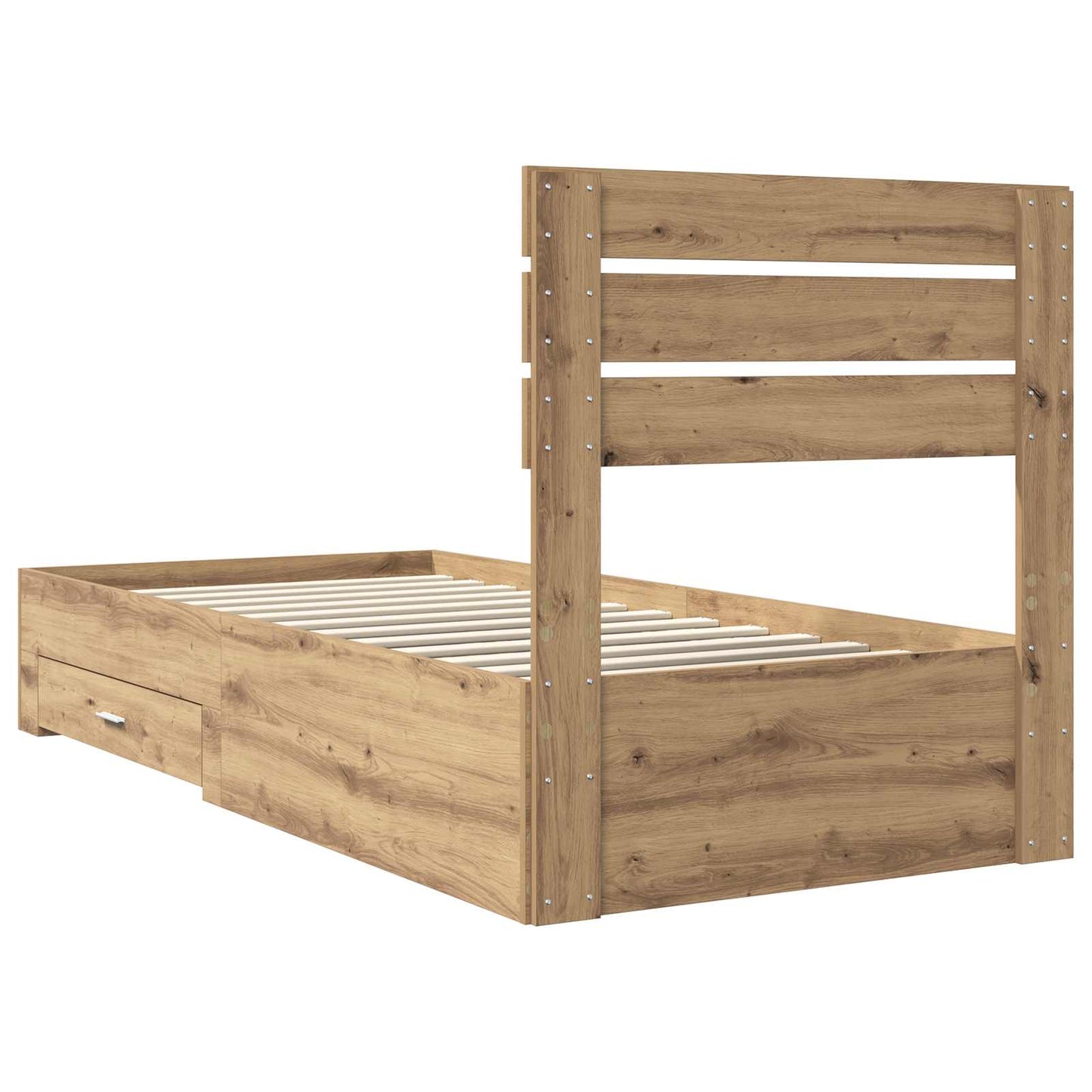 Bedframe met lade met hoofdeinde met opslag Bewerkt hout is nu te koop bij PeponiXL, paradijselijk wonen!