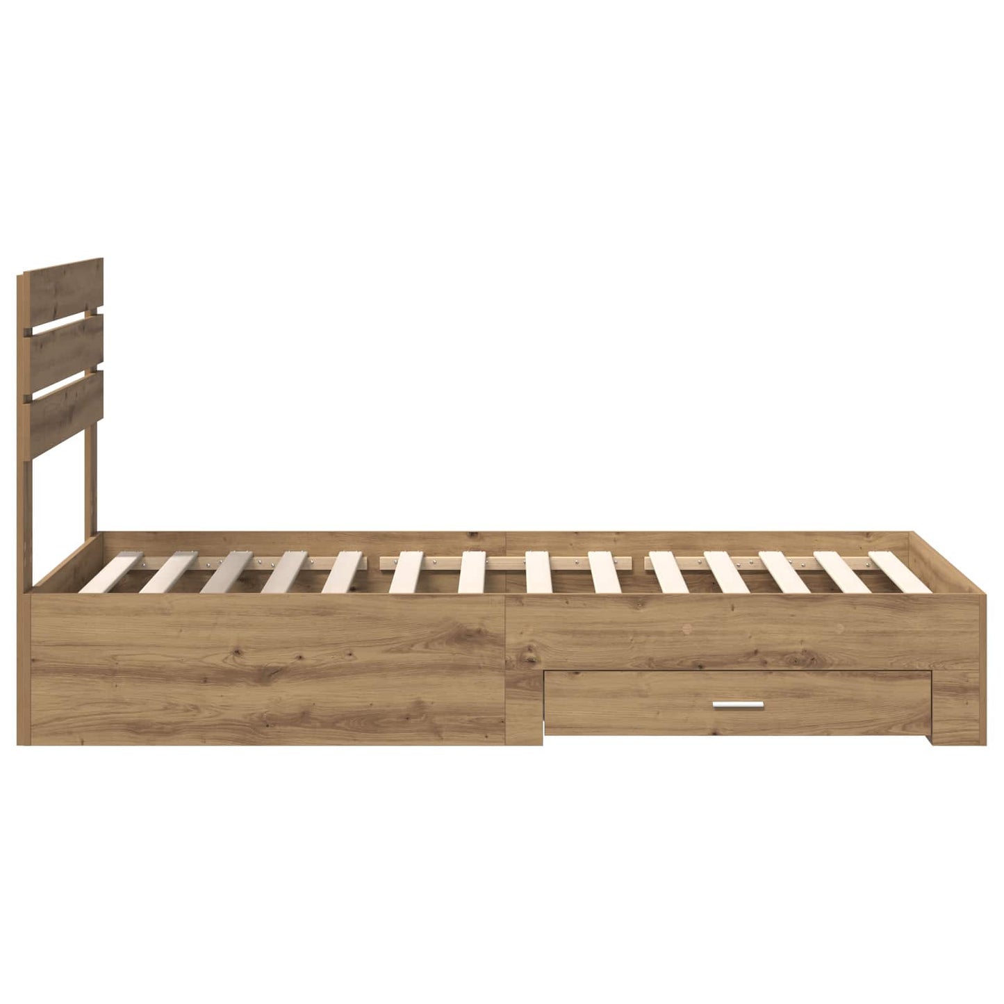 Bedframe met lade met hoofdeinde met opslag Bewerkt hout is nu te koop bij PeponiXL, paradijselijk wonen!