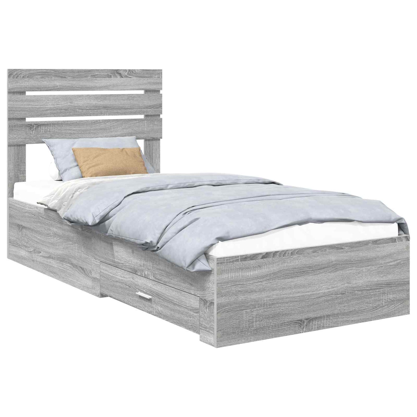Bedframe met lade met hoofdeinde met opslag Bewerkt hout is nu te koop bij PeponiXL, paradijselijk wonen!