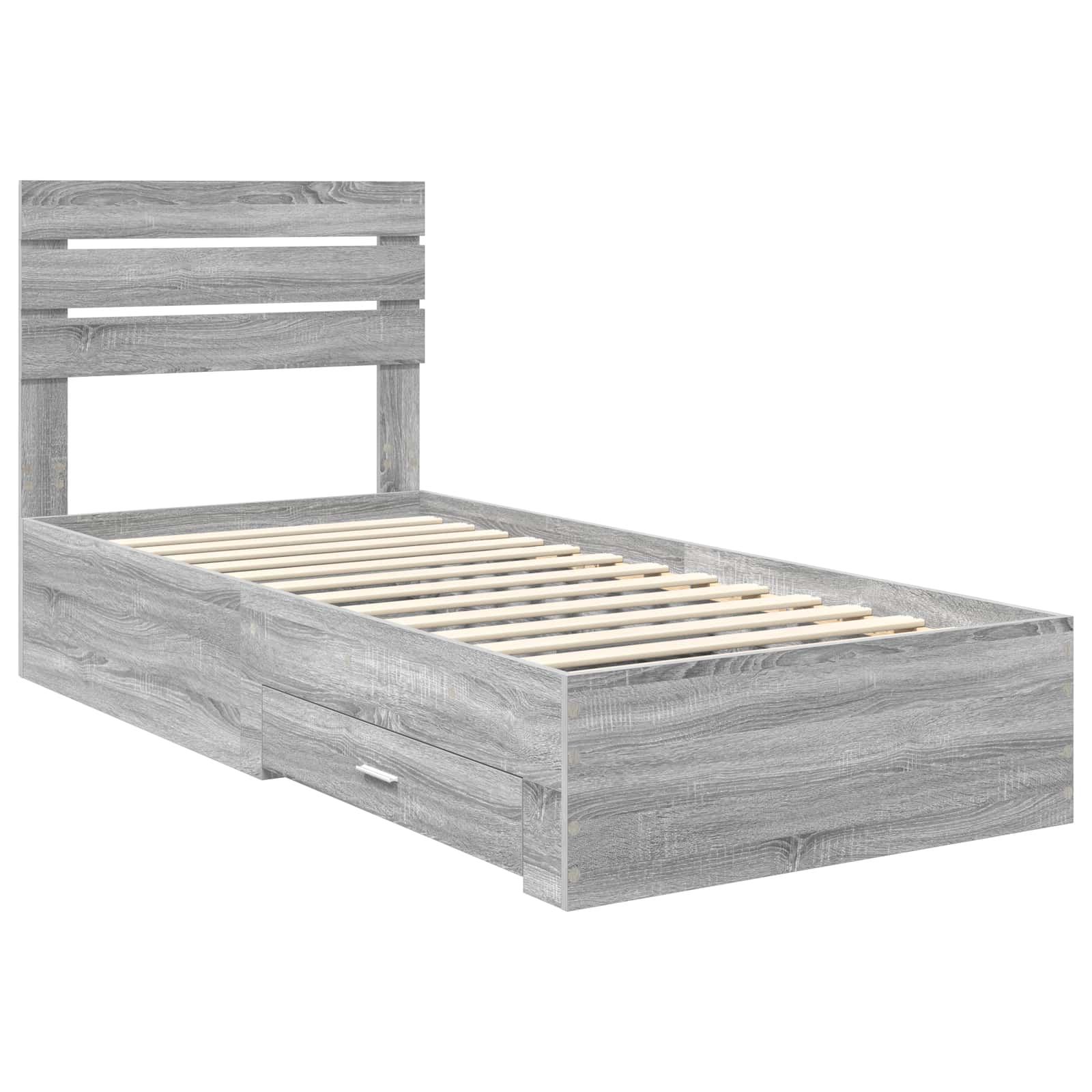 Bedframe met lade met hoofdeinde met opslag Bewerkt hout is nu te koop bij PeponiXL, paradijselijk wonen!