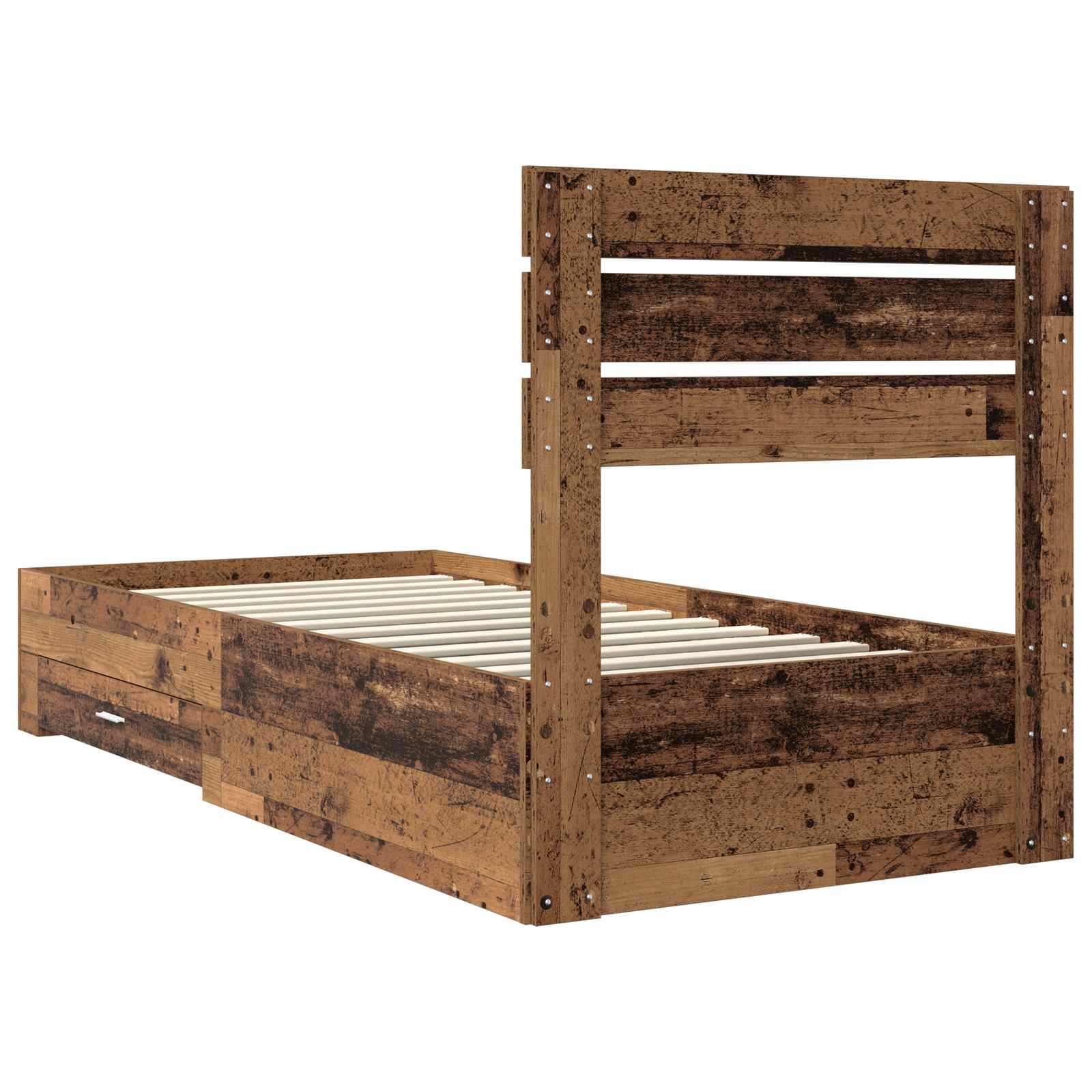 Bedframe met lade met hoofdeinde met opslag Bewerkt hout is nu te koop bij PeponiXL, paradijselijk wonen!