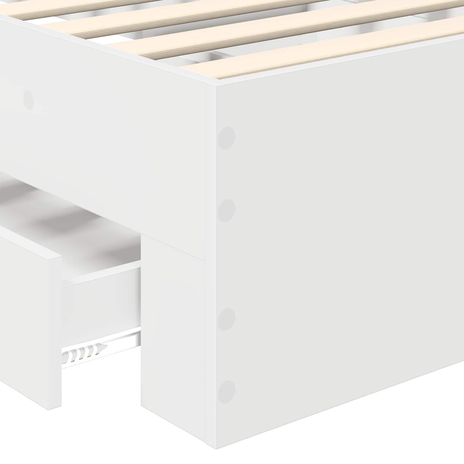 Bedframe met lade met hoofdeinde met opslag Bewerkt hout is nu te koop bij PeponiXL, paradijselijk wonen!