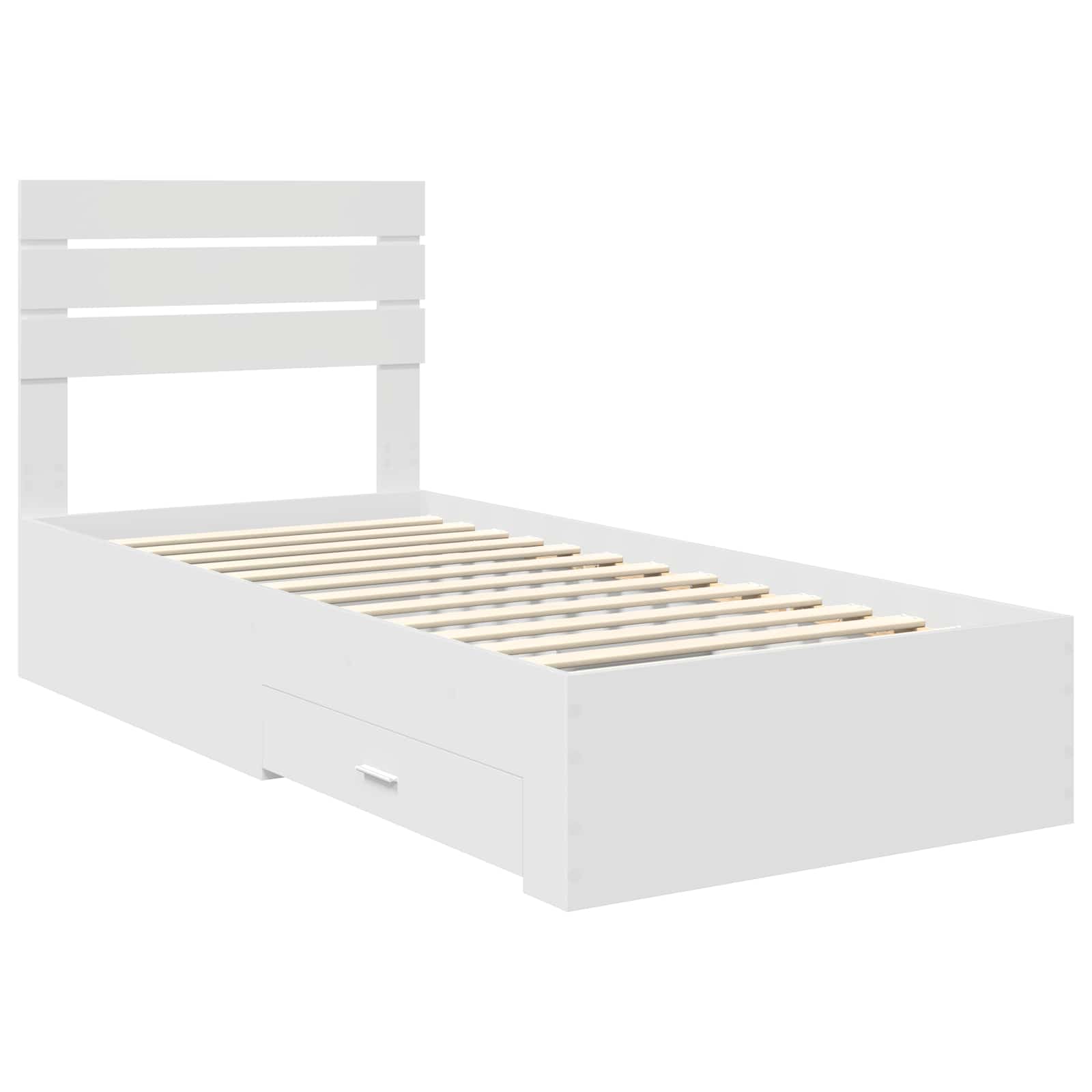 Bedframe met lade met hoofdeinde met opslag Bewerkt hout is nu te koop bij PeponiXL, paradijselijk wonen!