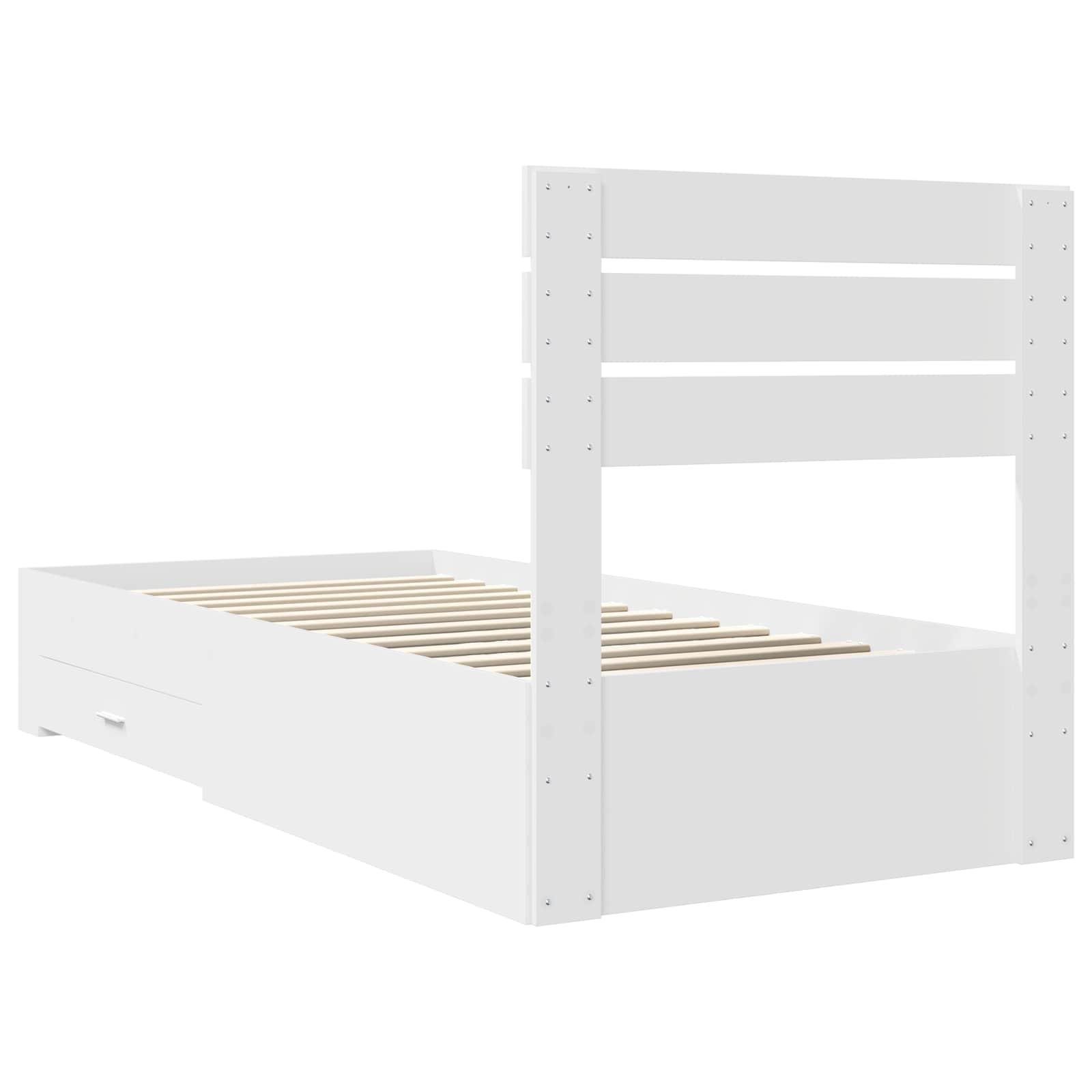 Bedframe met lade met hoofdeinde met opslag Bewerkt hout is nu te koop bij PeponiXL, paradijselijk wonen!