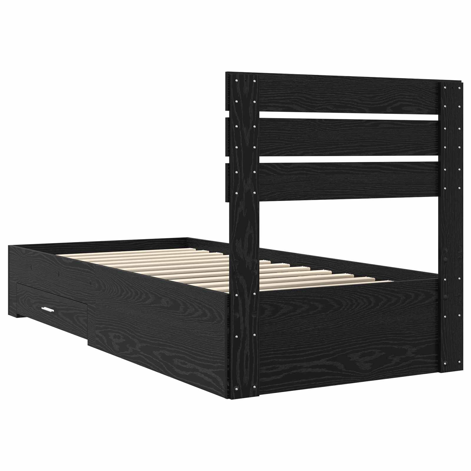 Bedframe met lade met hoofdeinde met opslag Bewerkt hout is nu te koop bij PeponiXL, paradijselijk wonen!