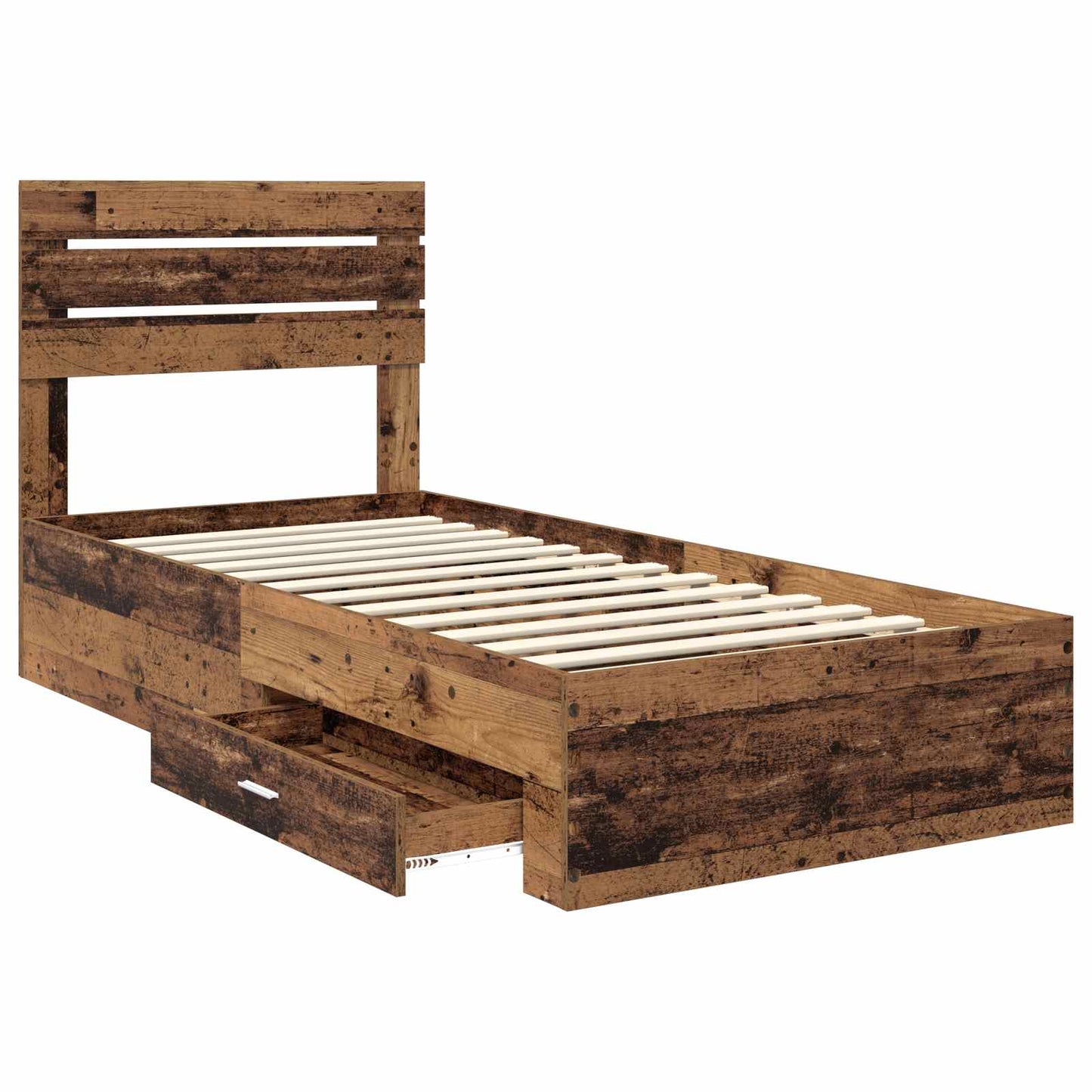 Bedframe met lade met hoofdeinde met opslag Bewerkt hout is nu te koop bij PeponiXL, paradijselijk wonen!