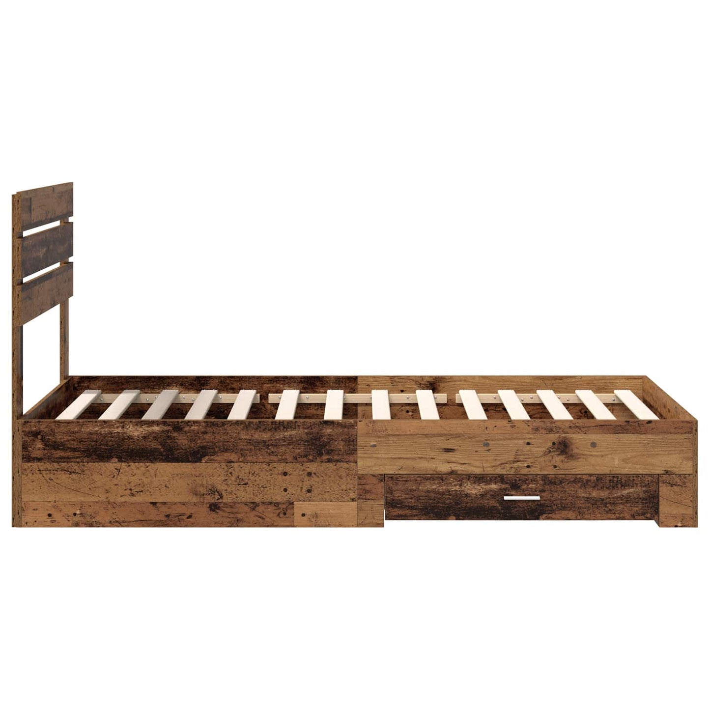 Bedframe met lade met hoofdeinde met opslag Bewerkt hout is nu te koop bij PeponiXL, paradijselijk wonen!