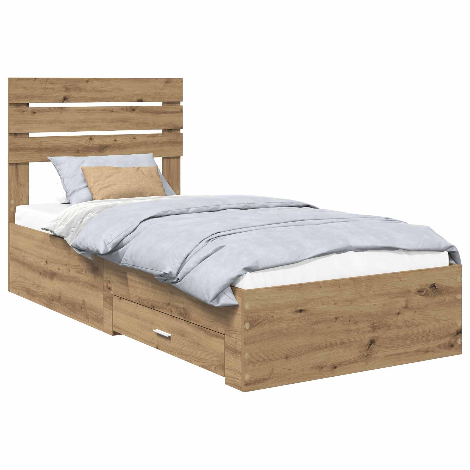 Bedframe met lade met hoofdeinde met opslag Bewerkt hout is nu te koop bij PeponiXL, paradijselijk wonen!