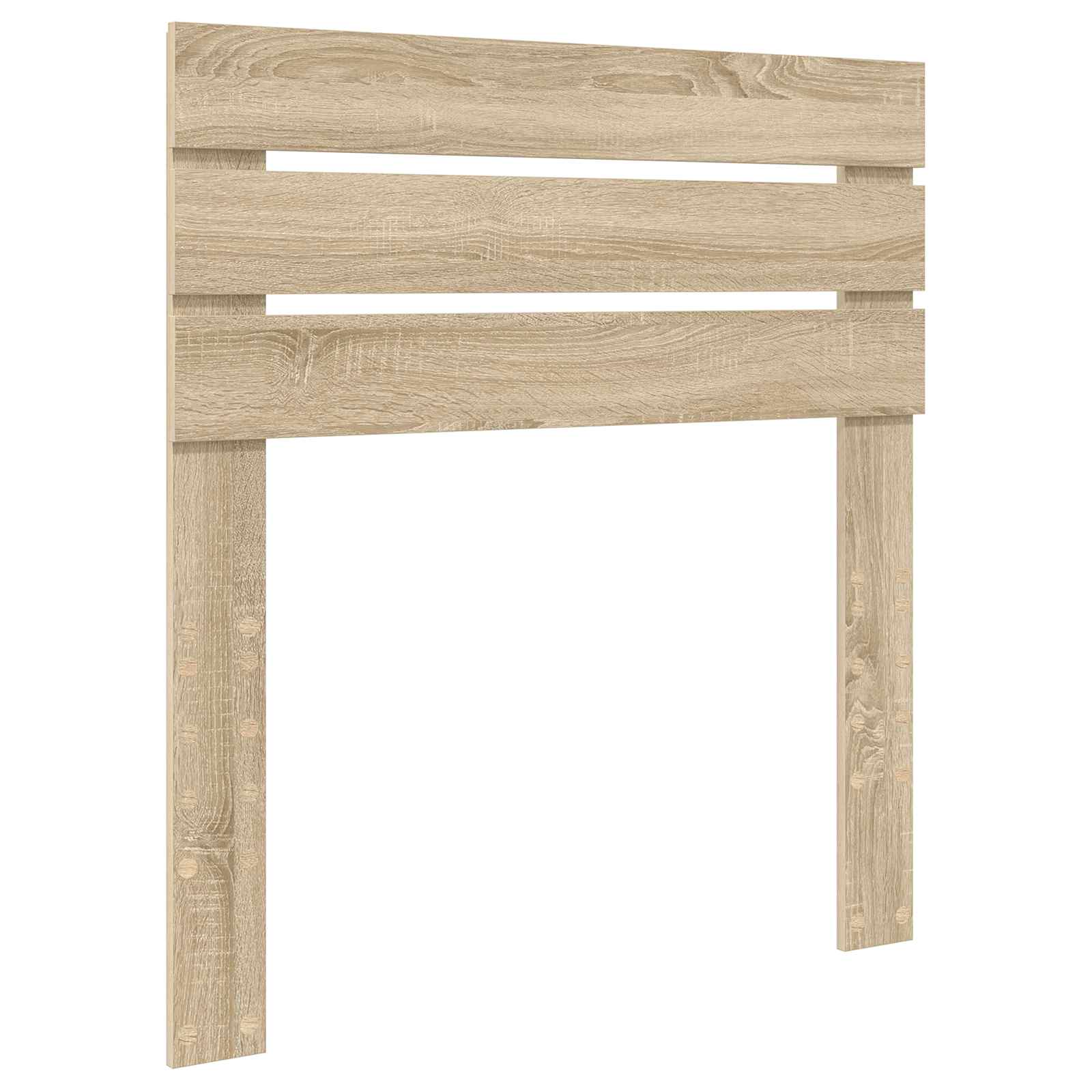 Bedframe Sonoma Eiken en Zilver 75 x 190 cm Bewerkt hout is nu te koop bij PeponiXL, paradijselijk wonen!