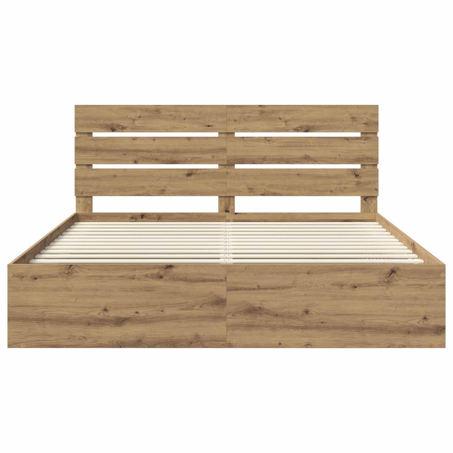 Bedframe Ambachtelijk eiken 200 x 200 cm Massief grenenhout