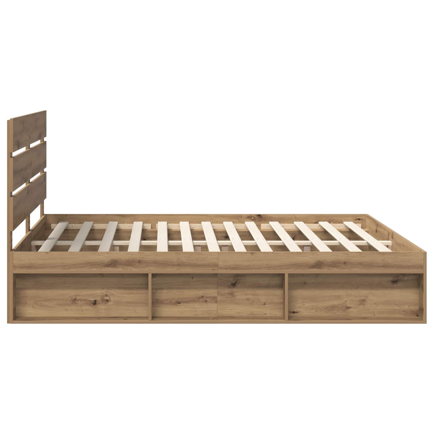 Bedframe Ambachtelijk eiken 200 x 200 cm Massief grenenhout