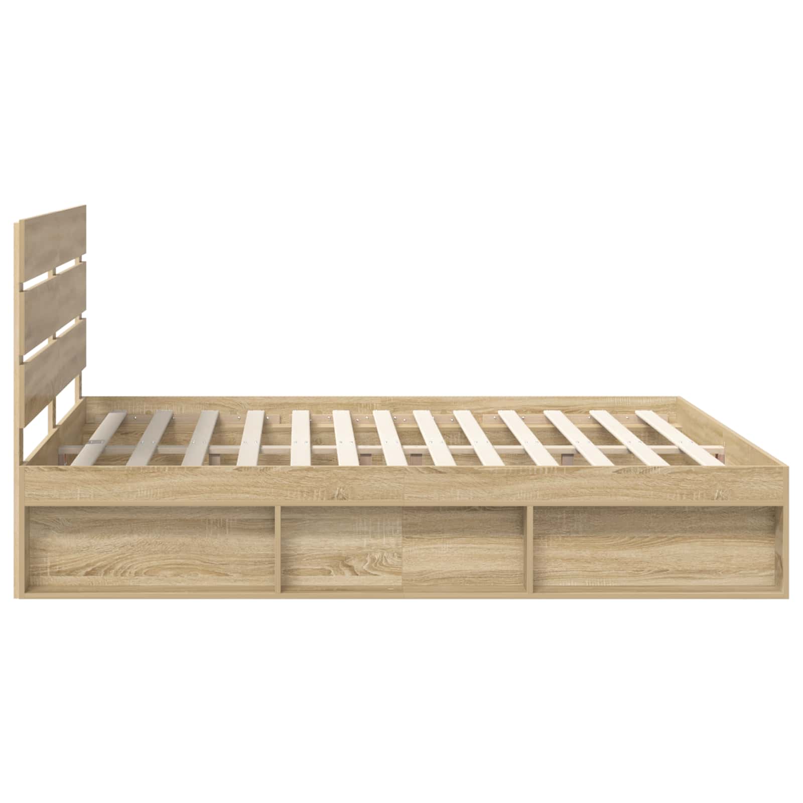 Bedframe met hoofdeinde Sonoma 180 x 200 cm Massief grenenhout is nu te koop bij PeponiXL, paradijselijk wonen!