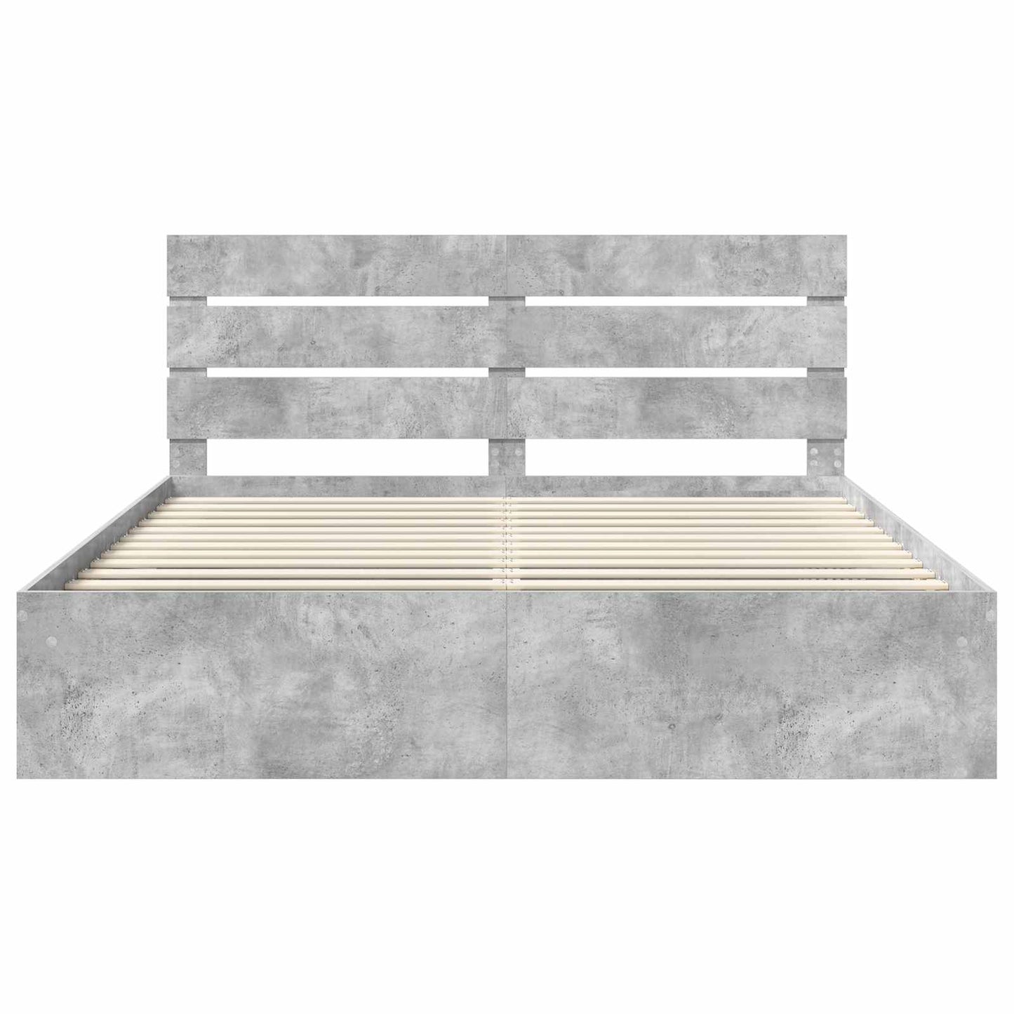 Bedframe met hoofdeinde Beton 180 x 200 cm Massief grenenhout is nu te koop bij PeponiXL, paradijselijk wonen!
