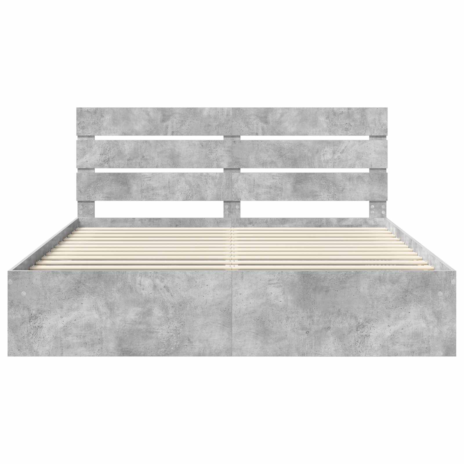 Bedframe met hoofdeinde Beton 180 x 200 cm Massief grenenhout is nu te koop bij PeponiXL, paradijselijk wonen!