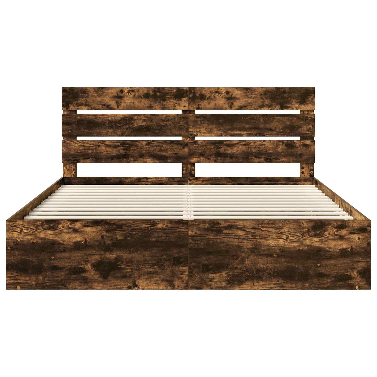 Bedframe Gerookt eiken 180 x 200 cm Massief grenenhout is nu te koop bij PeponiXL, paradijselijk wonen!