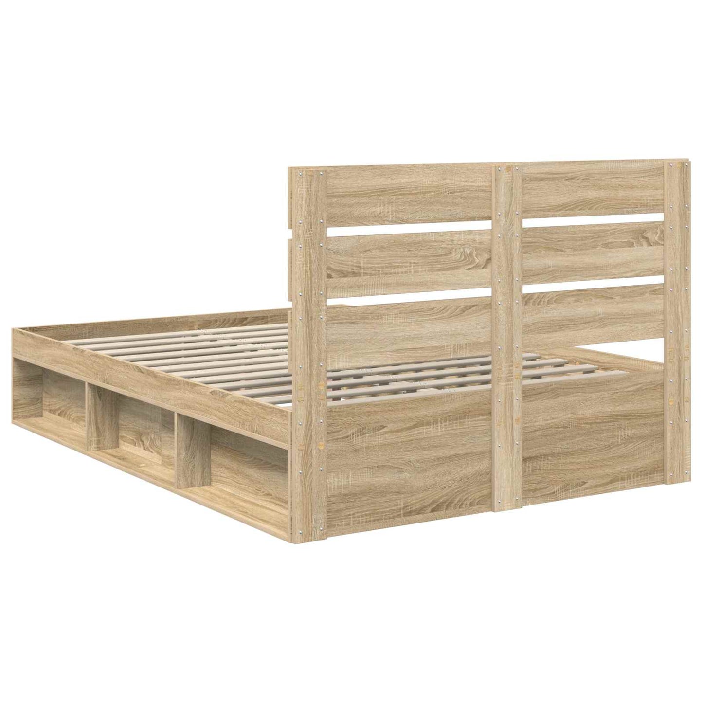 Bedframe met hoofdeinde Sonoma 160 x 200 cm Massief grenenhout is nu te koop bij PeponiXL, paradijselijk wonen!