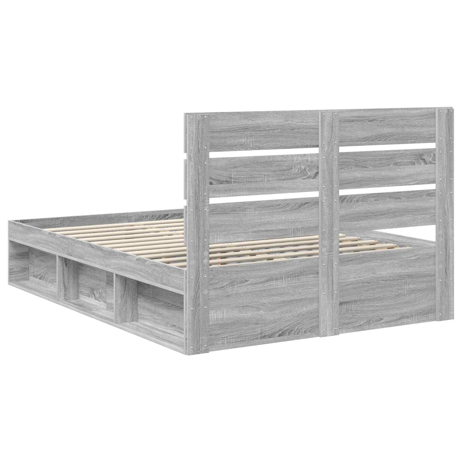 Bedframe Grijs Sonoma 160 x 200 cm Massief grenenhout is nu te koop bij PeponiXL, paradijselijk wonen!