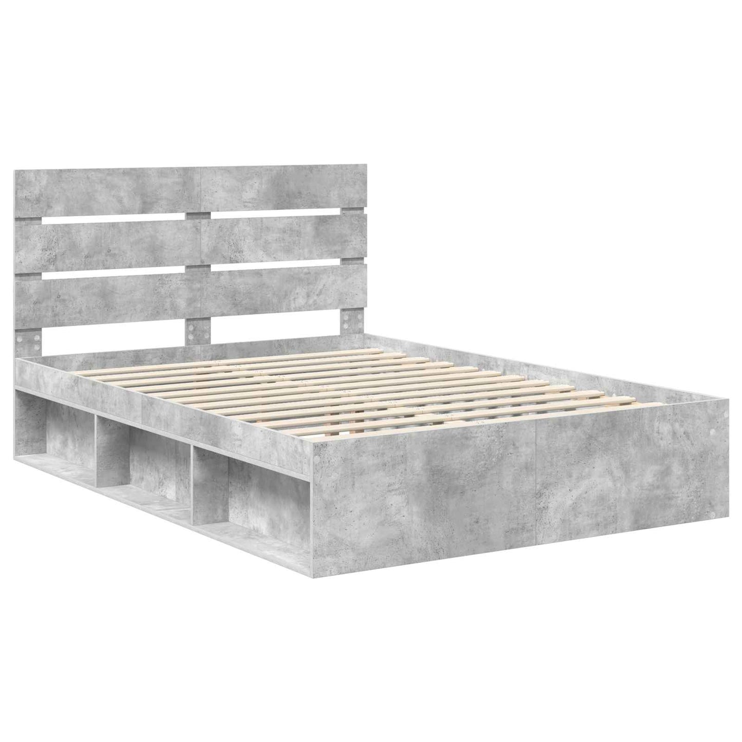 Bedframe Concerte Grijs 150 x 200 cm Massief grenenhout is nu te koop bij PeponiXL, paradijselijk wonen!