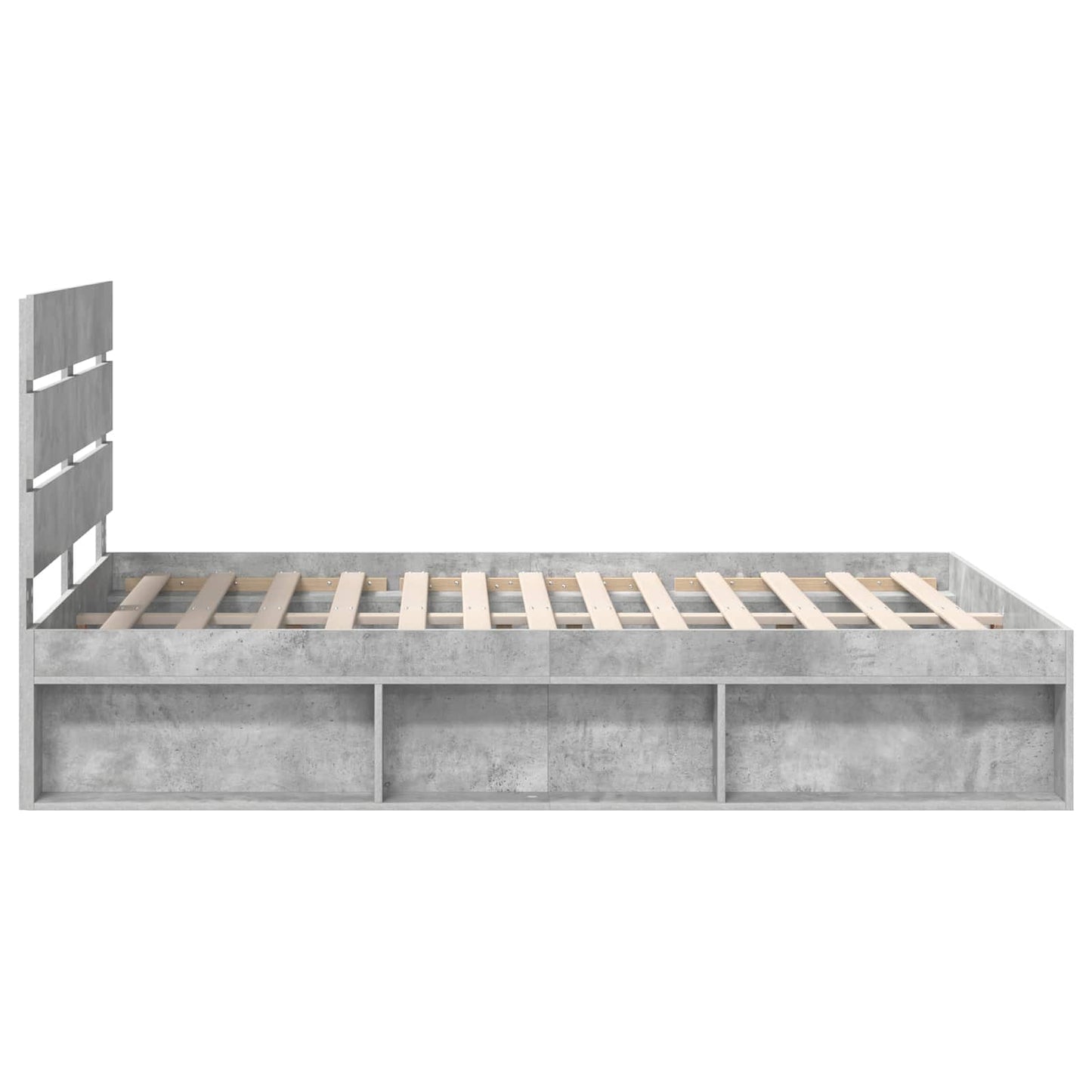 Bedframe Concerte Grijs 150 x 200 cm Massief grenenhout is nu te koop bij PeponiXL, paradijselijk wonen!