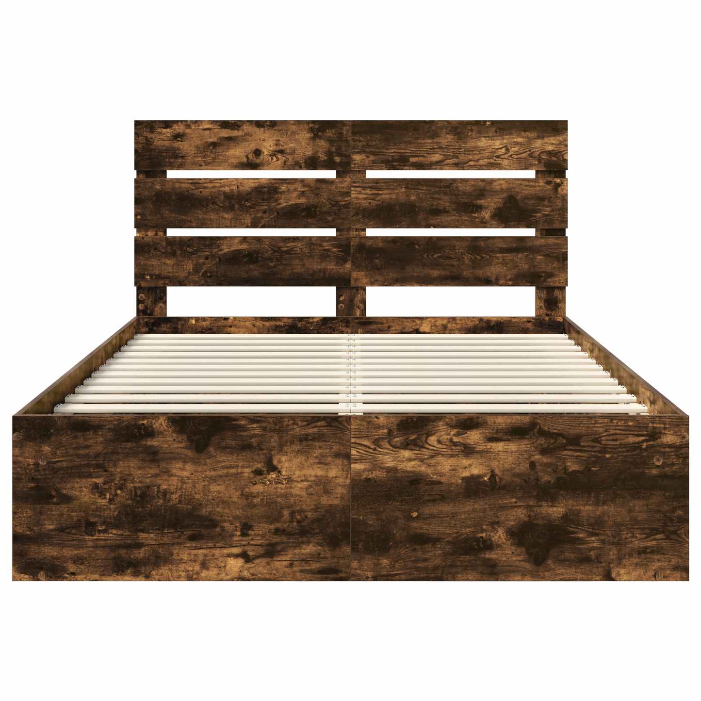 Bedframe Gerookt eiken 140 x 200 cm Massief grenenhout is nu te koop bij PeponiXL, paradijselijk wonen!