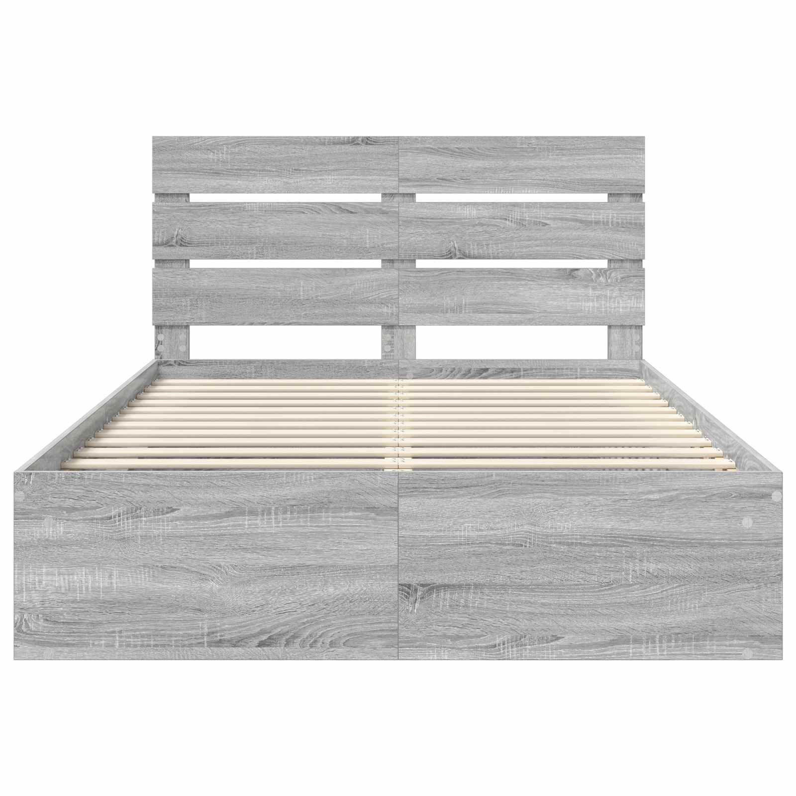 Bedframe Grijs Sonoma 140 x 200 cm Massief grenenhout is nu te koop bij PeponiXL, paradijselijk wonen!