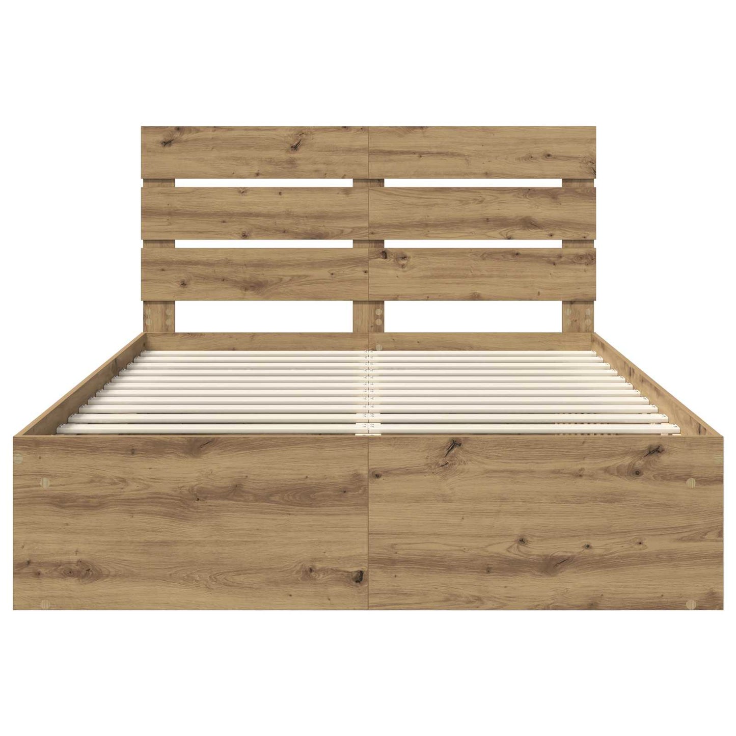 Bedframe Ambachtelijk eiken 140 x 200 cm Massief grenenhout is nu te koop bij PeponiXL, paradijselijk wonen!