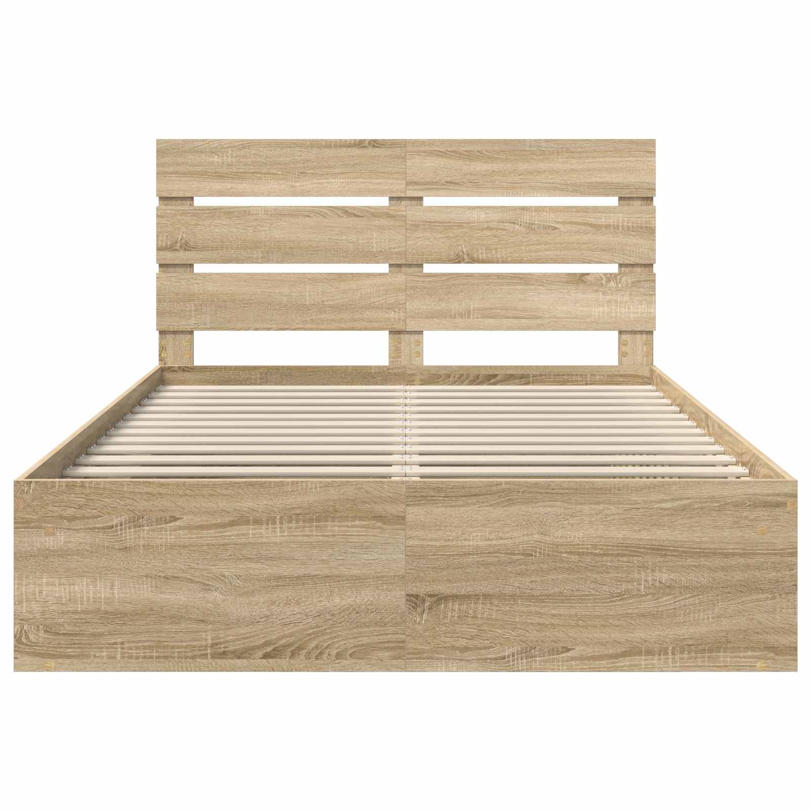Bedframe met hoofdeinde Sonoma 140 x 190 cm Massief grenenhout is nu te koop bij PeponiXL, paradijselijk wonen!