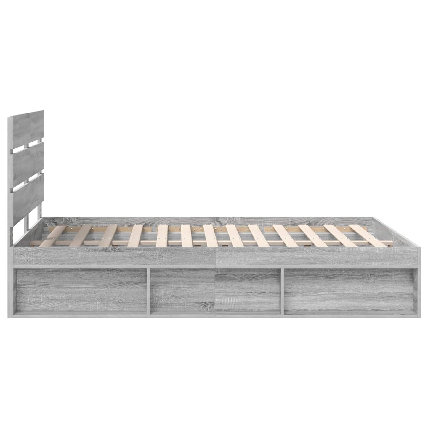 Bedframe Grijs Sonoma 140 x 190 cm Massief grenenhout is nu te koop bij PeponiXL, paradijselijk wonen!