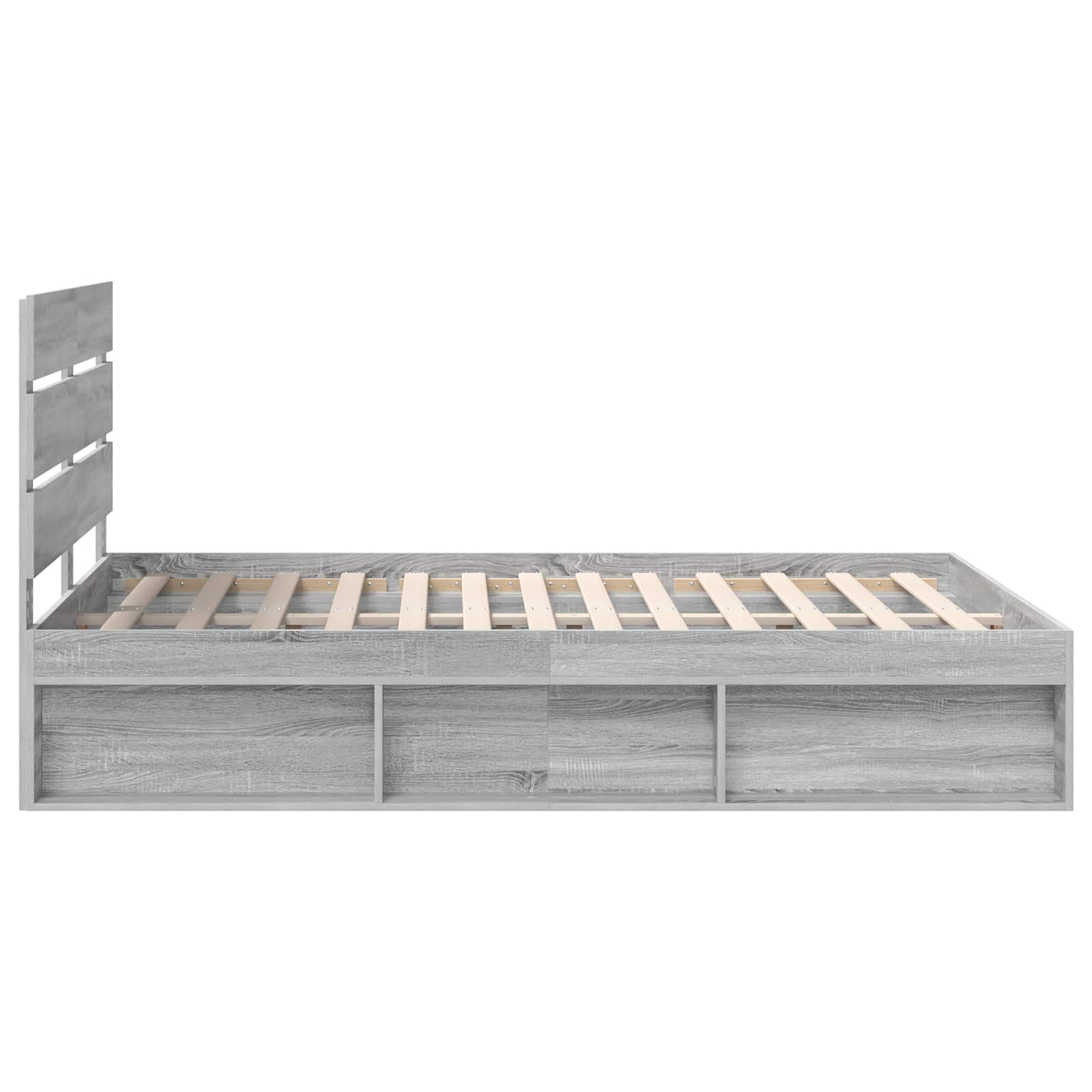 Bedframe Grijs Sonoma 140 x 190 cm Massief grenenhout is nu te koop bij PeponiXL, paradijselijk wonen!