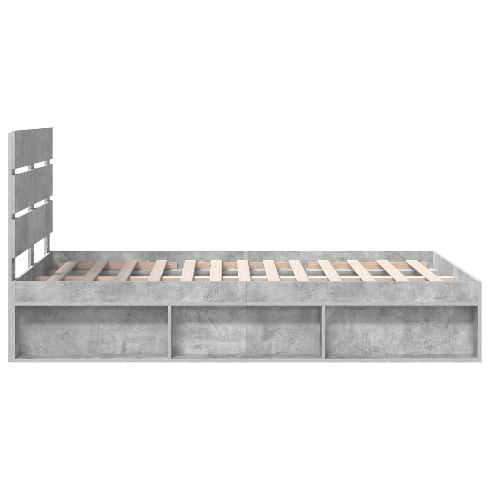 Bedframe Concerte Grijs 135 x 190 cm Massief grenenhout is nu te koop bij PeponiXL, paradijselijk wonen!
