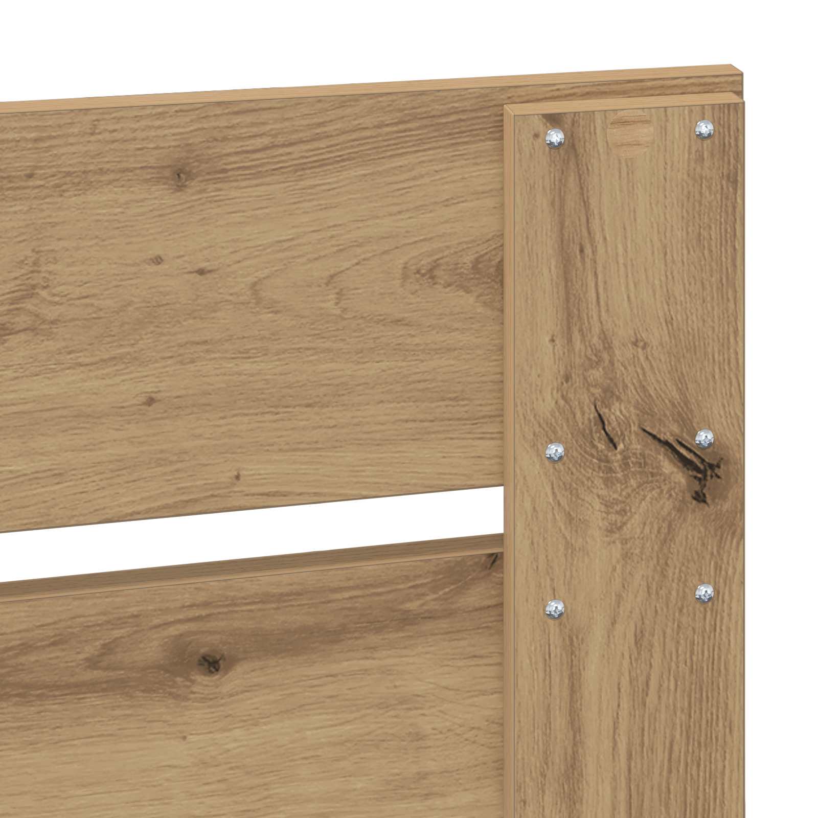 Bedframe Ambachtelijk eiken 135 x 190 cm Massief grenenhout is nu te koop bij PeponiXL, paradijselijk wonen!