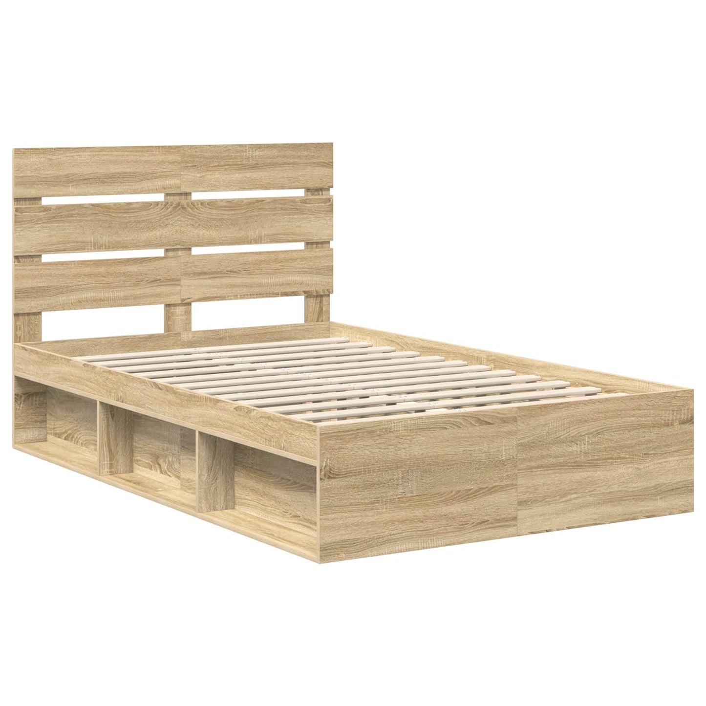 Bedframe met hoofdeinde Sonoma 120 x 200 cm Massief grenenhout is nu te koop bij PeponiXL, paradijselijk wonen!