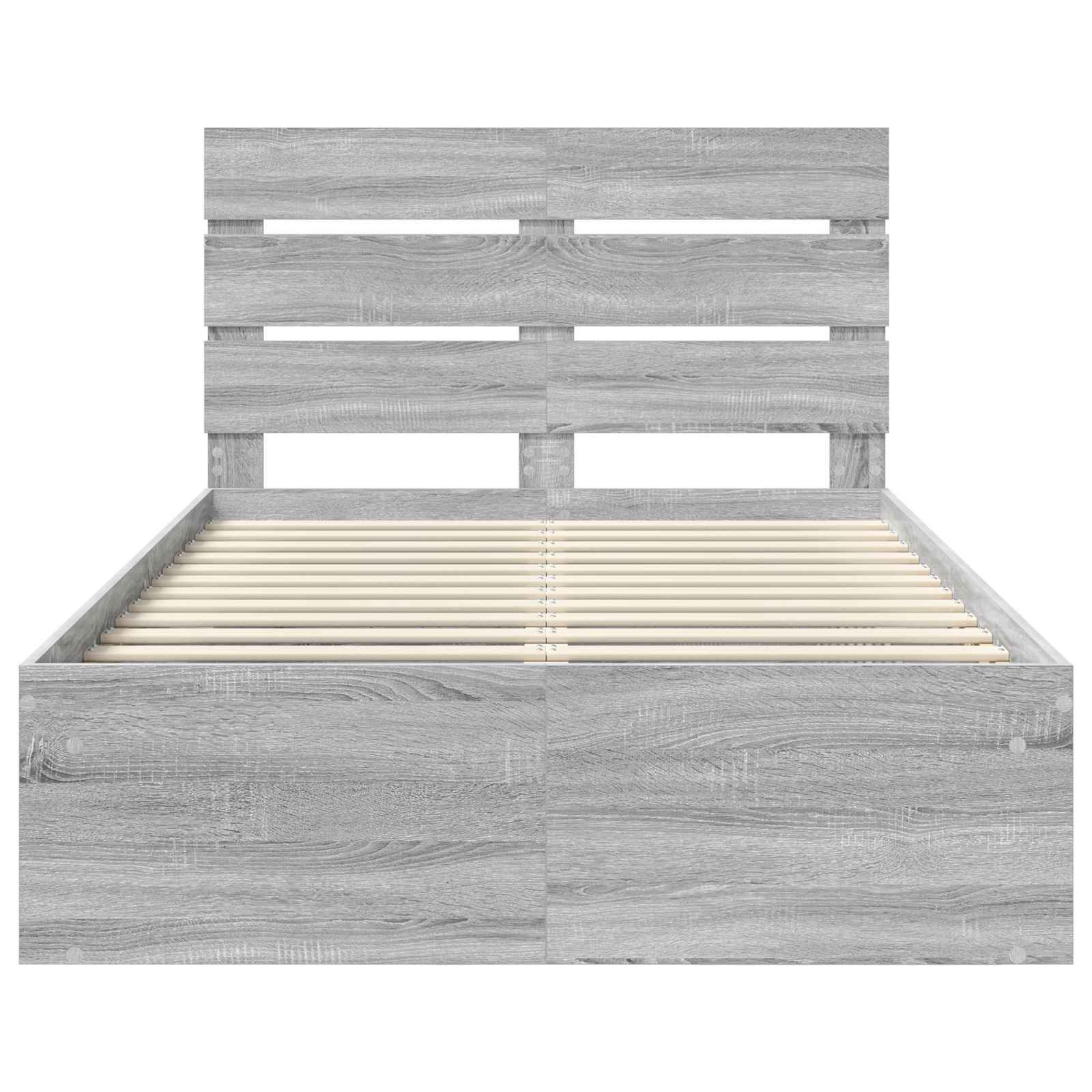 Bedframe Grijs Sonoma 120 x 200 cm Massief grenenhout is nu te koop bij PeponiXL, paradijselijk wonen!