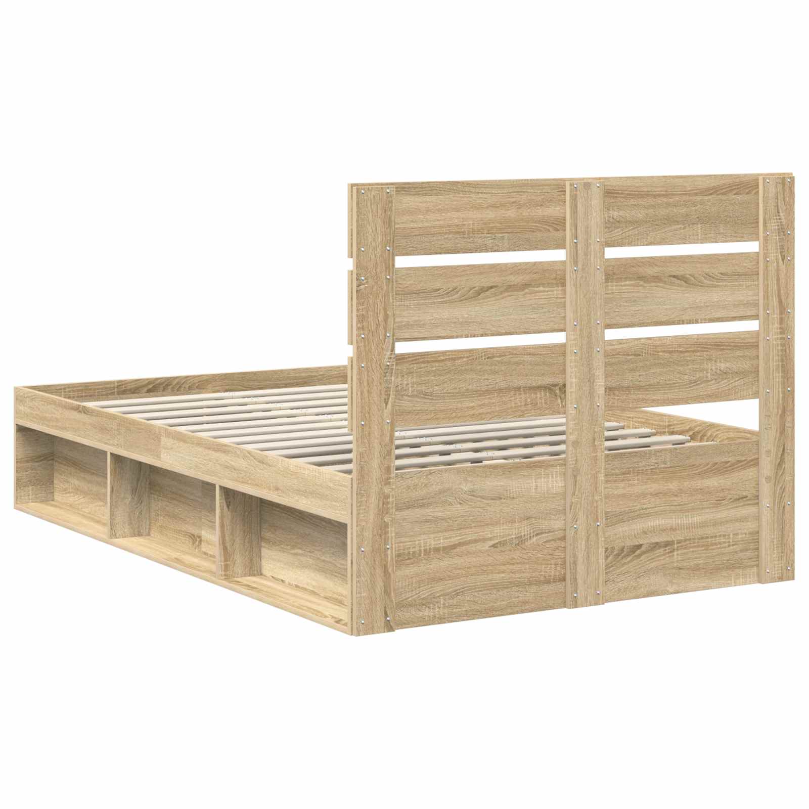 Bedframe met hoofdeinde Sonoma 120 x 190 cm Massief grenenhout is nu te koop bij PeponiXL, paradijselijk wonen!