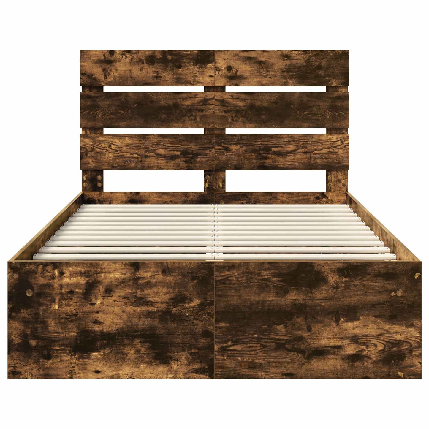 Bedframe Gerookt eiken 120 x 190 cm Massief grenenhout is nu te koop bij PeponiXL, paradijselijk wonen!
